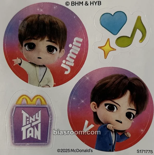 BTS - Jimin & V - McDonald's Other sticker sheet mcdonald's tinytan