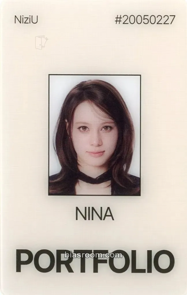 Nina Portfolio Photocard - NiziU - NiziU K-pop photocard