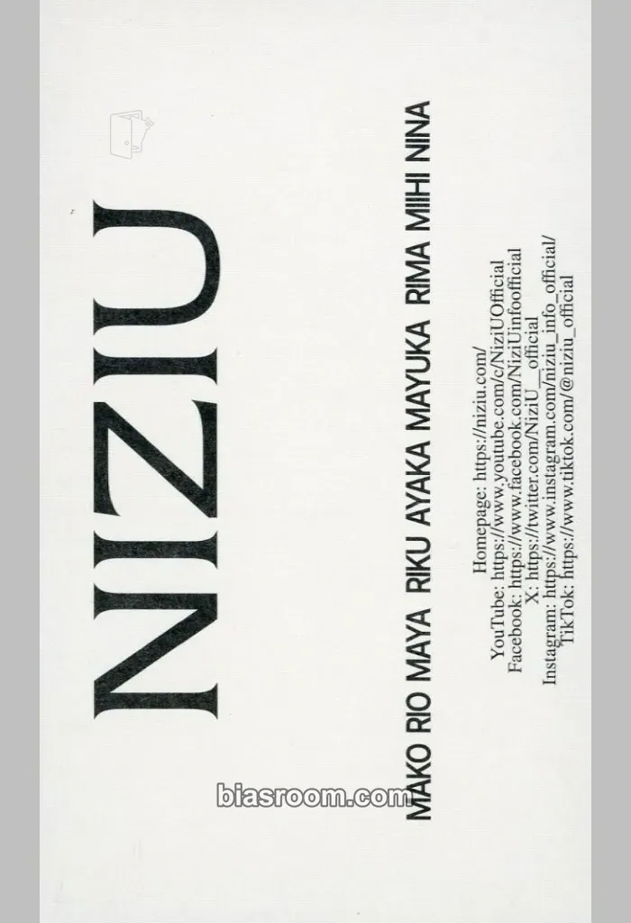 Portfolio Photocard - NiziU - NiziU K-pop photocard