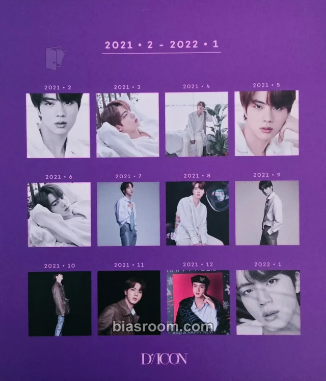 BTS - Jin - D'ICON Vol. 10 Other dicon mini calendar double-sided