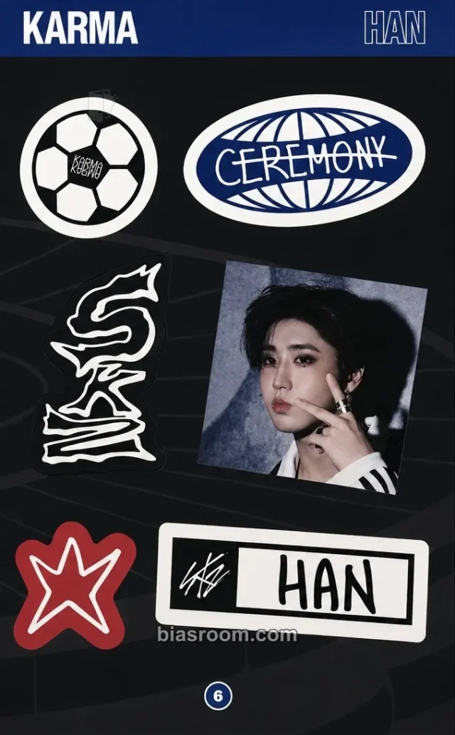Stray Kids - HAN - KARMA Album merch pop-up sticker set sticker sheet