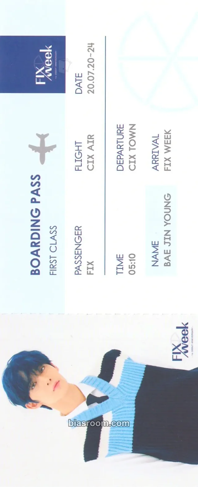 CIX - Jinyoung - 1st Anniversary Week Other merch inclusion purchase benefit ticket