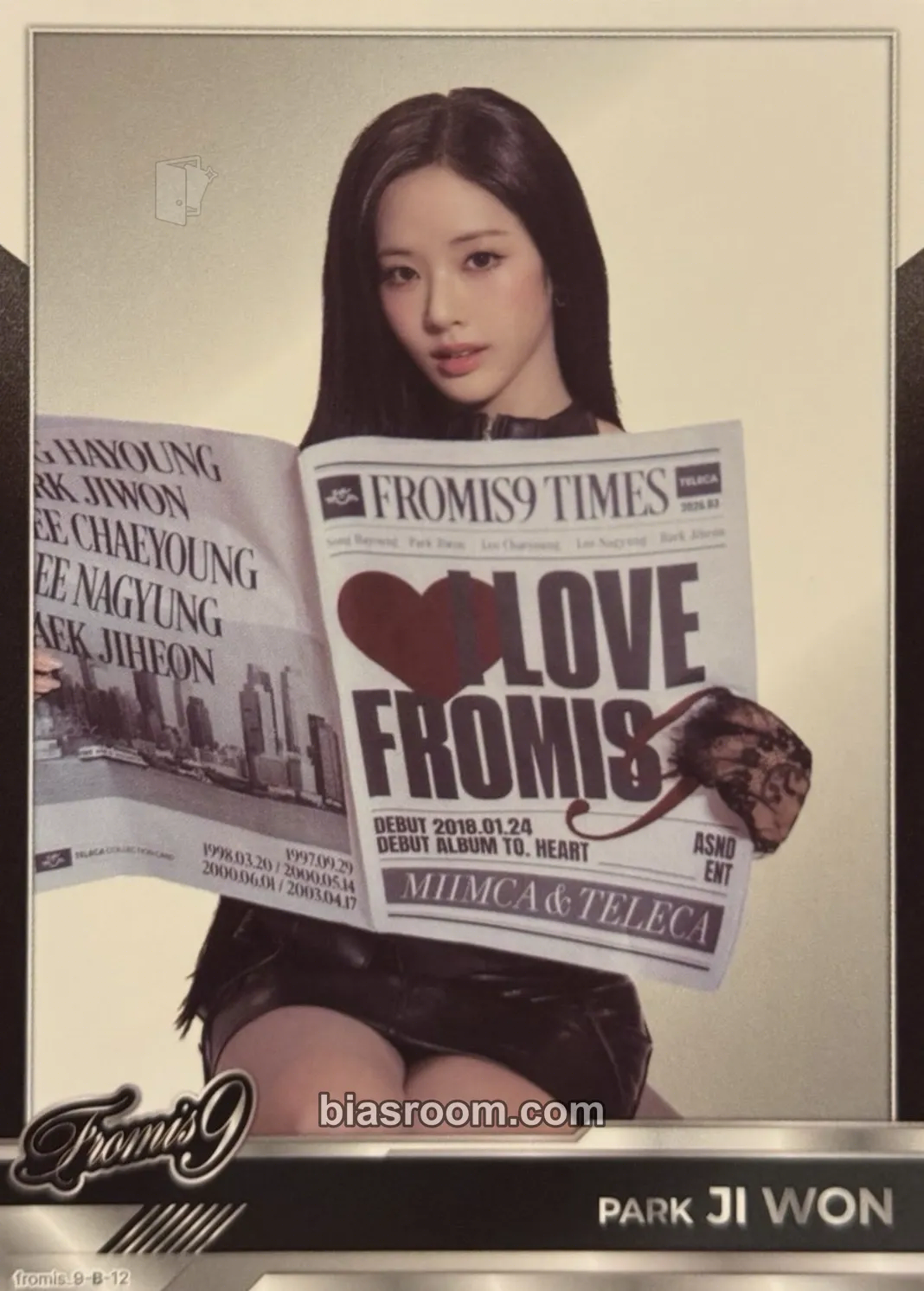 Jiwon Fromis_9 MIIMCA x TELECA Photocard - fromis_9 - fromis_9 K-pop photocard