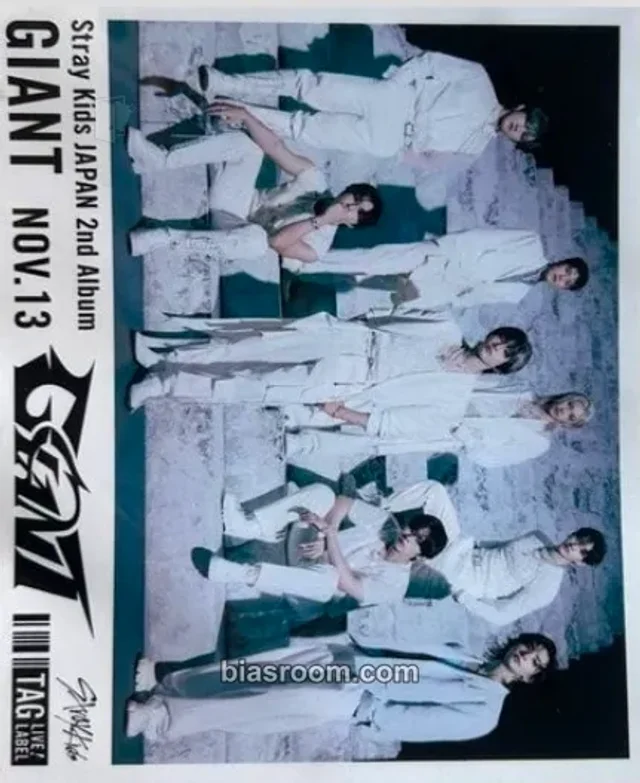 Stray Kids - GIANT Album hmv japan sticker tag live label
