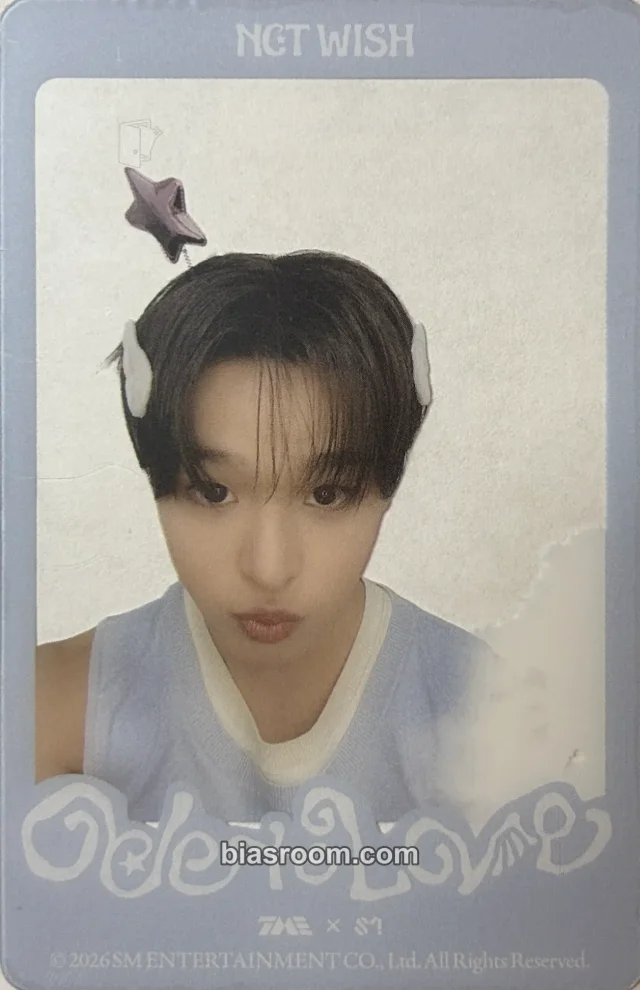 NCT WISH - Riku - Ode to Love Album qq music starlight 4 star fragment transparent/translucent pvc card