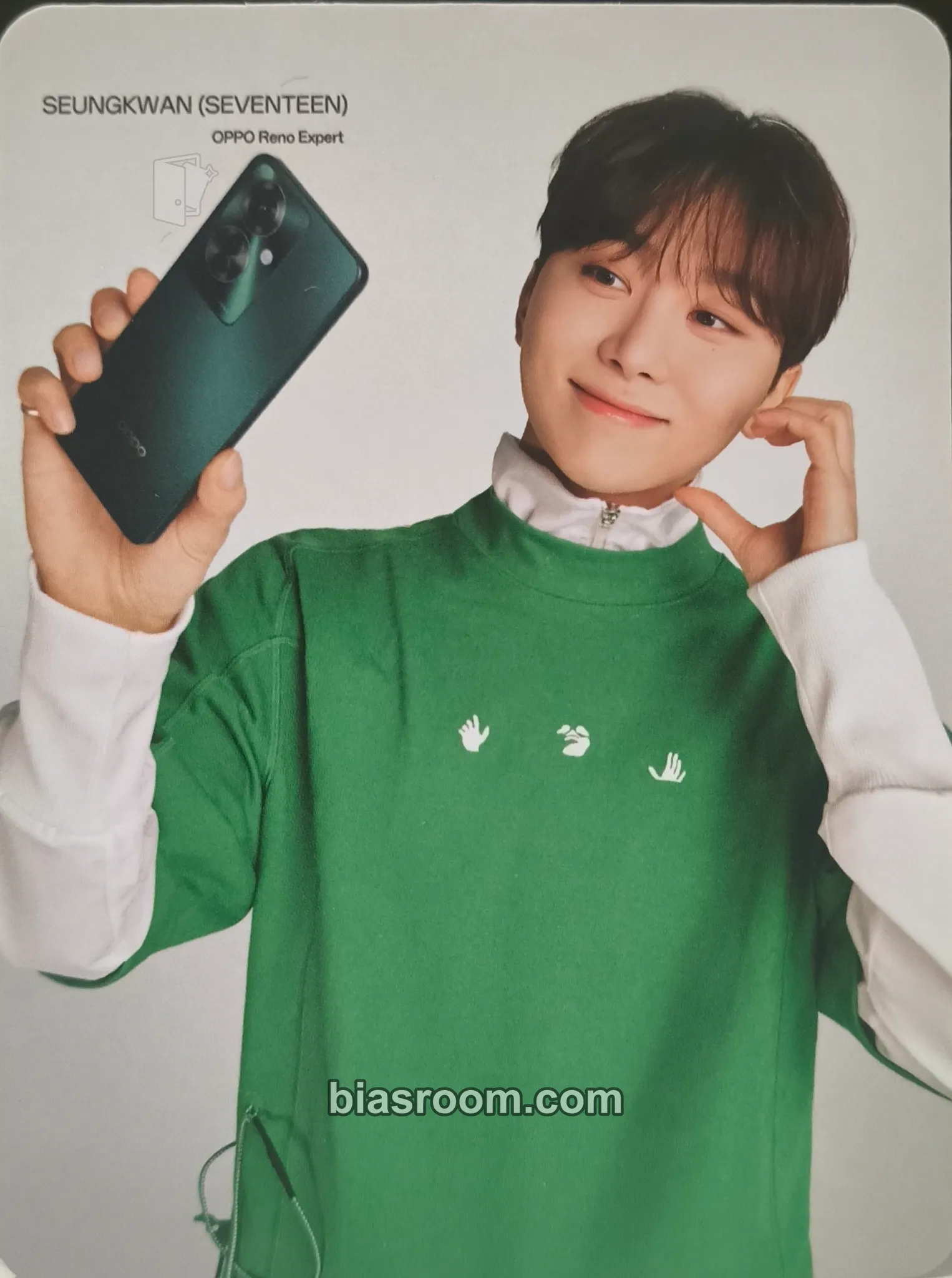 Seungkwan OPPO x BSS Brand Collaboration Photocard - SEVENTEEN - SEVENTEEN K-pop photocard
