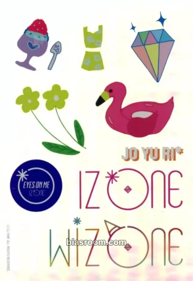 IZ*ONE - Jo Yuri - EYES ON ME Event holographic (hologram) seoul sticker sheet
