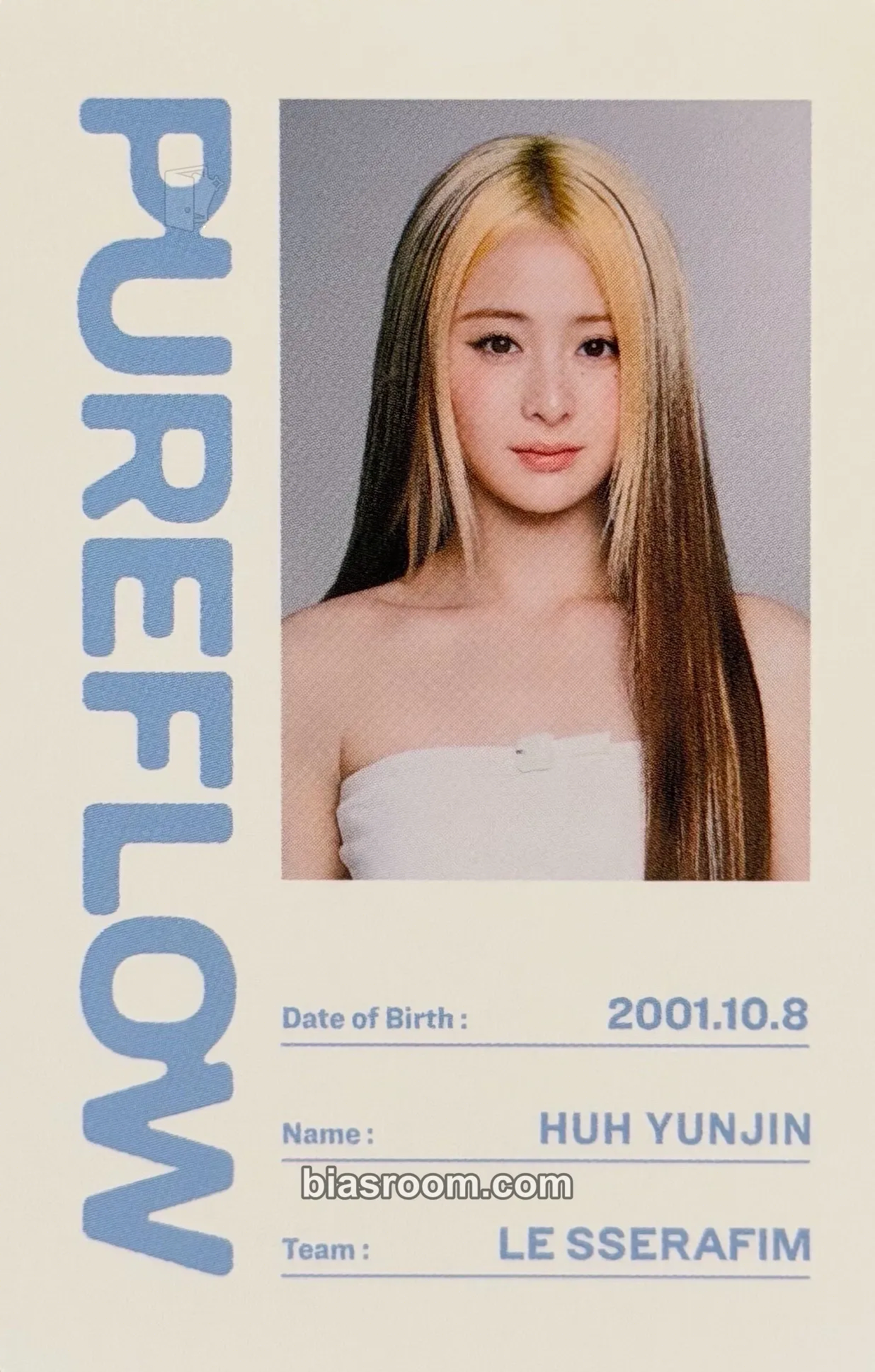 Huh Yunjin Pureflow Tour (2026) Photocard - LE SSERAFIM - LE SSERAFIM K-pop photocard
