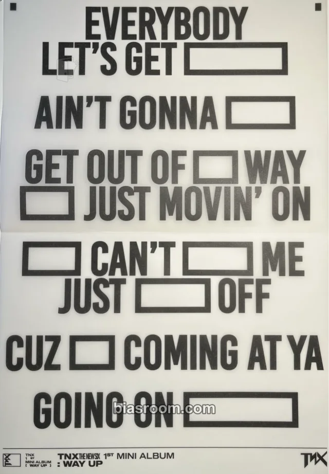 TNX - WAY UP Album poster album inclusion