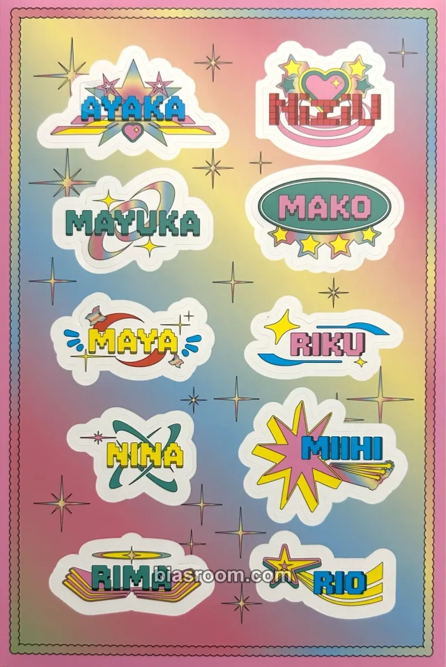 NiziU - Press Play Album album inclusion sticker sheet