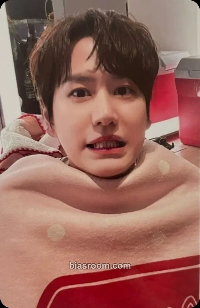 Kyuhyun 2024 Pink Christmas Photocard - SUPER JUNIOR - SUPER JUNIOR K-pop photocard