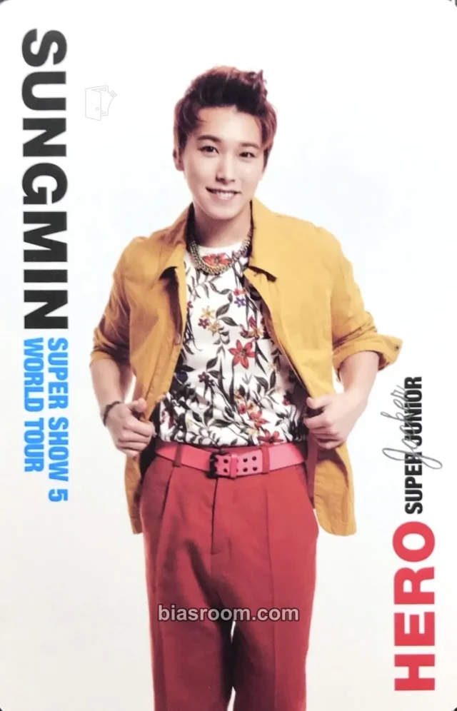 SUPER JUNIOR - Sungmin - SUPER SHOW 5 Event concert music card tour merch