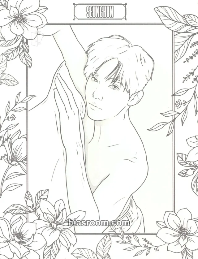 CIX - Seunghun - 0 or 1 Album album inclusion coloring paper humanoid version
