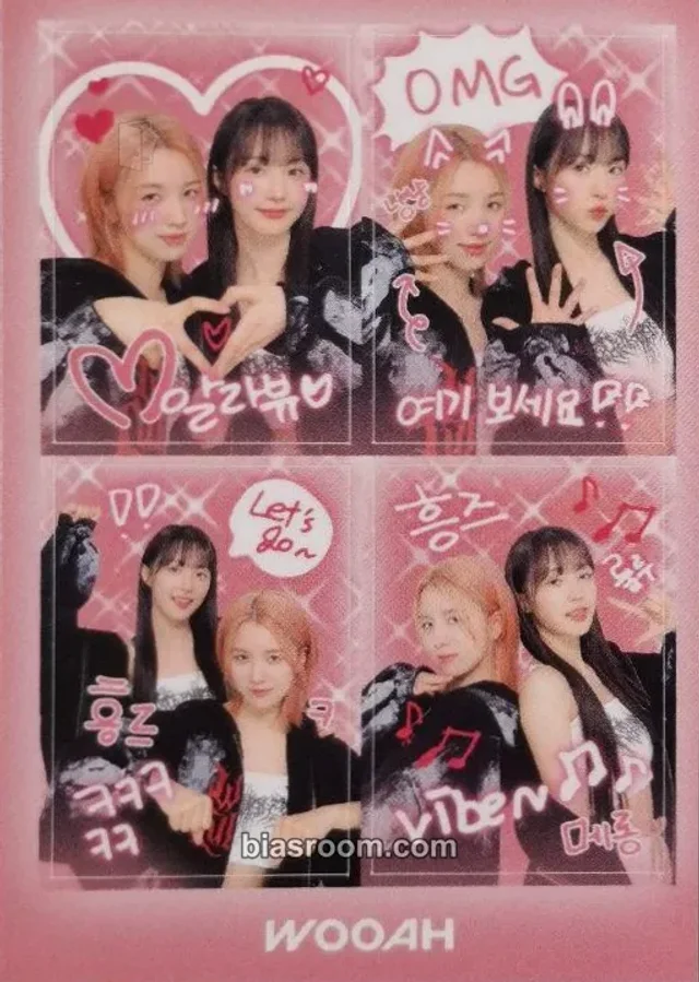WOOAH - Nana & Lucy - Blush Album makestar round 2 video call (fancall) sticker set