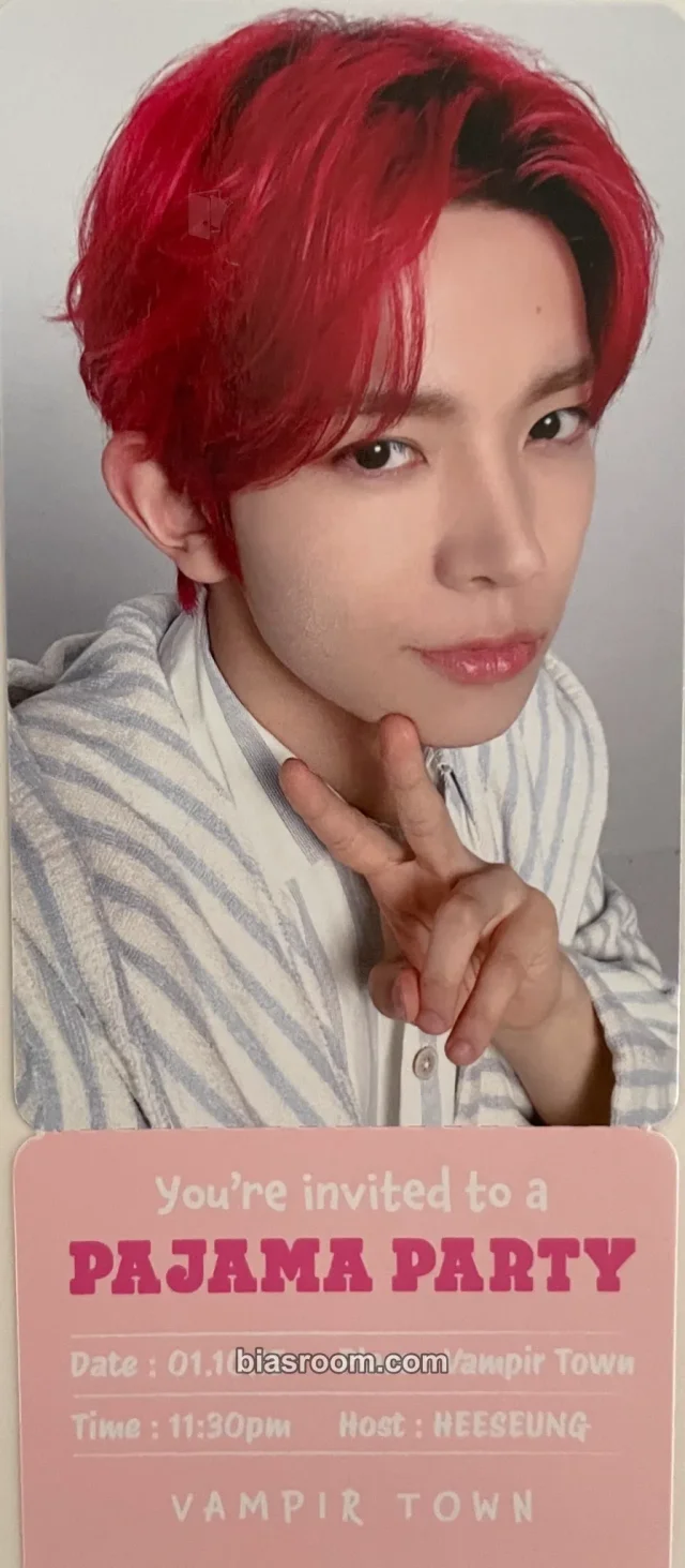 ENHYPEN - Heeseung - ENHYPEN WORLD COUPON CARD COLLECTION Other photo ticket basic version pajama party version