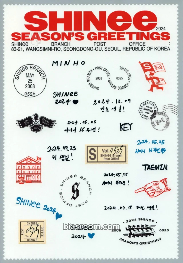 SHINee - Minho & Taemin & Key - SHINee 2024 Season's Greetings Other season's greetings sticker sheet