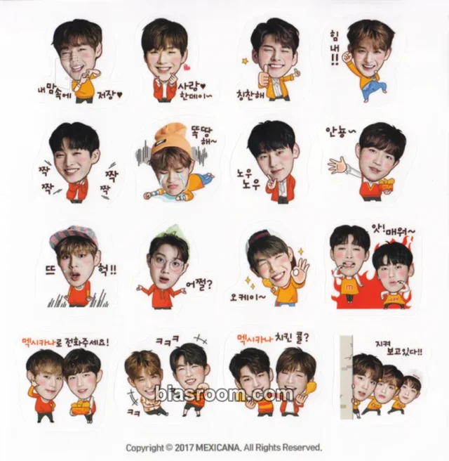 Wanna One - Other sticker sheet sticker brand collaboration mexicana chicken