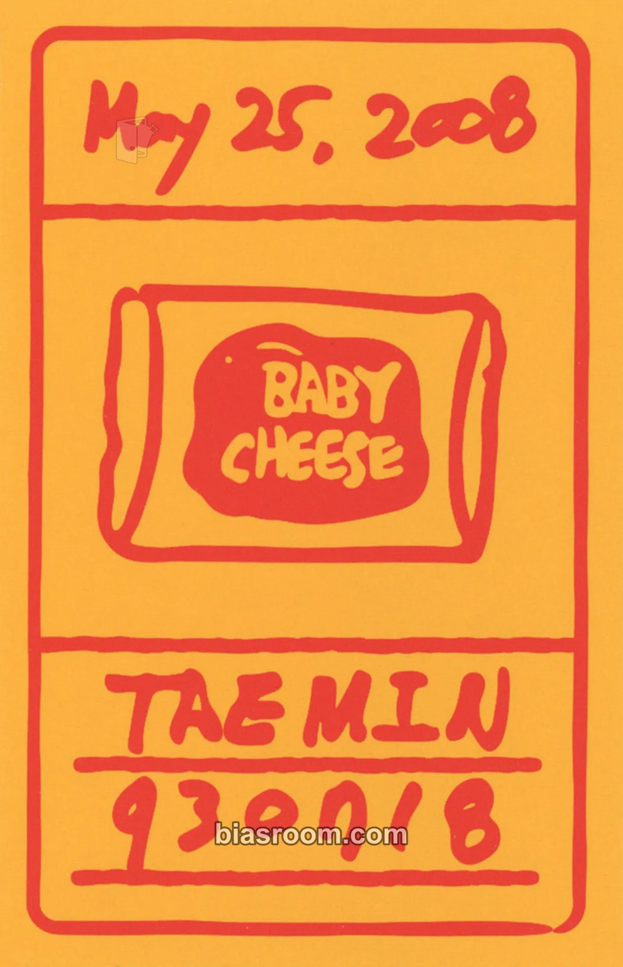 Taemin SHINee Anniversary Merch Photocard - SHINee - SHINee K-pop photocard