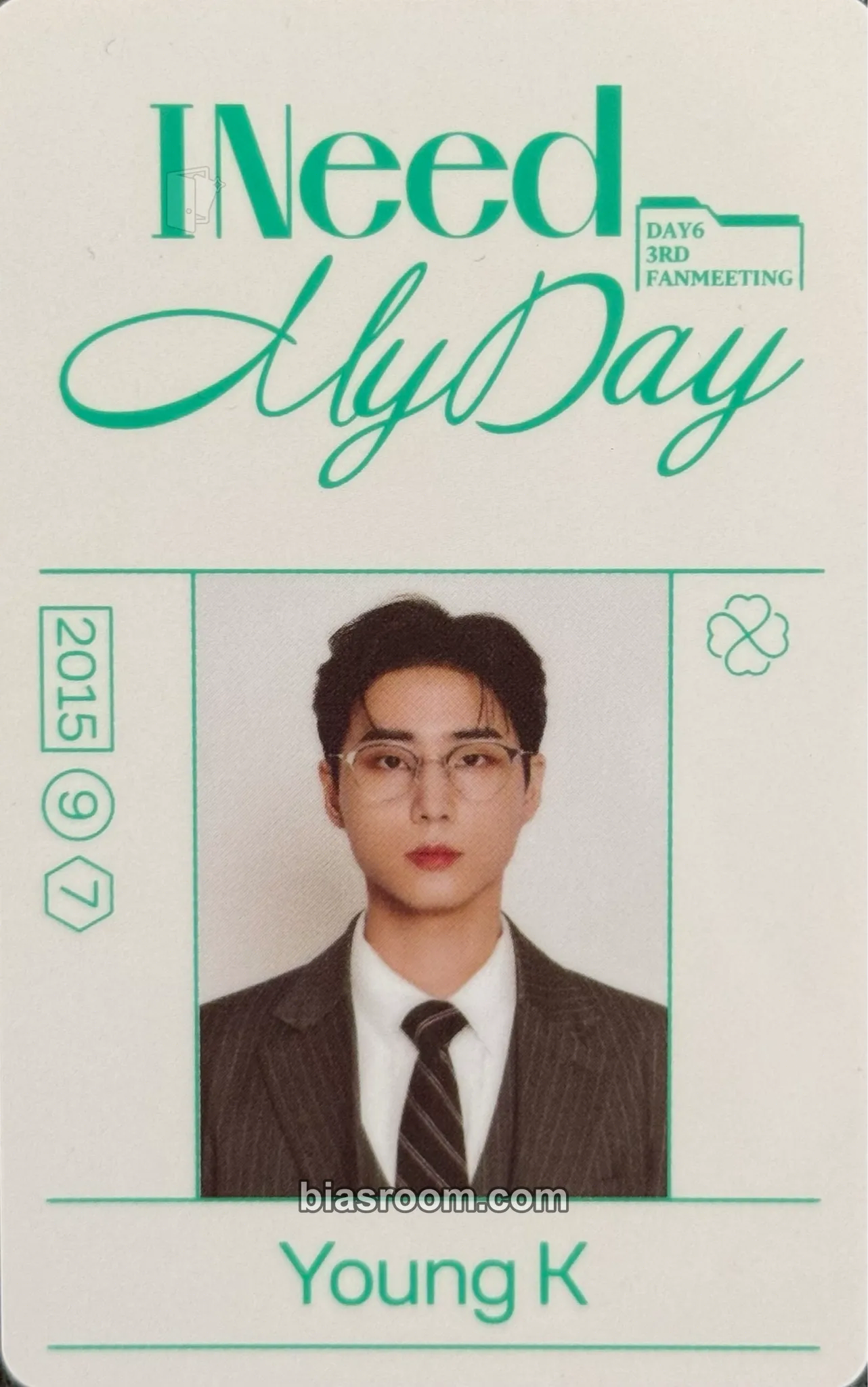 Young K DAY6 3rd Fanmeeting - I Need My Day Photocard - DAY6 - DAY6 K-pop photocard