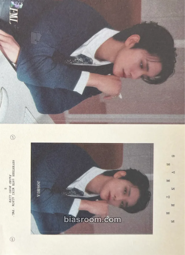 SEVENTEEN - Joshua - FML Album album inclusion sticker faded mono life