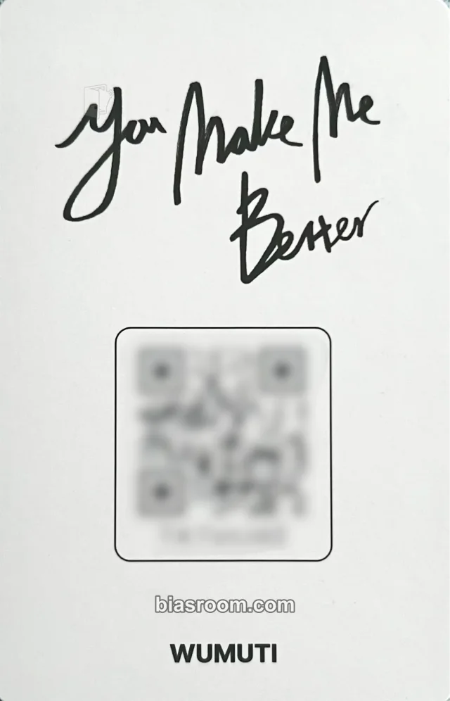 XLOV - Wumuti - You make me better Album qr card solo album album photocard