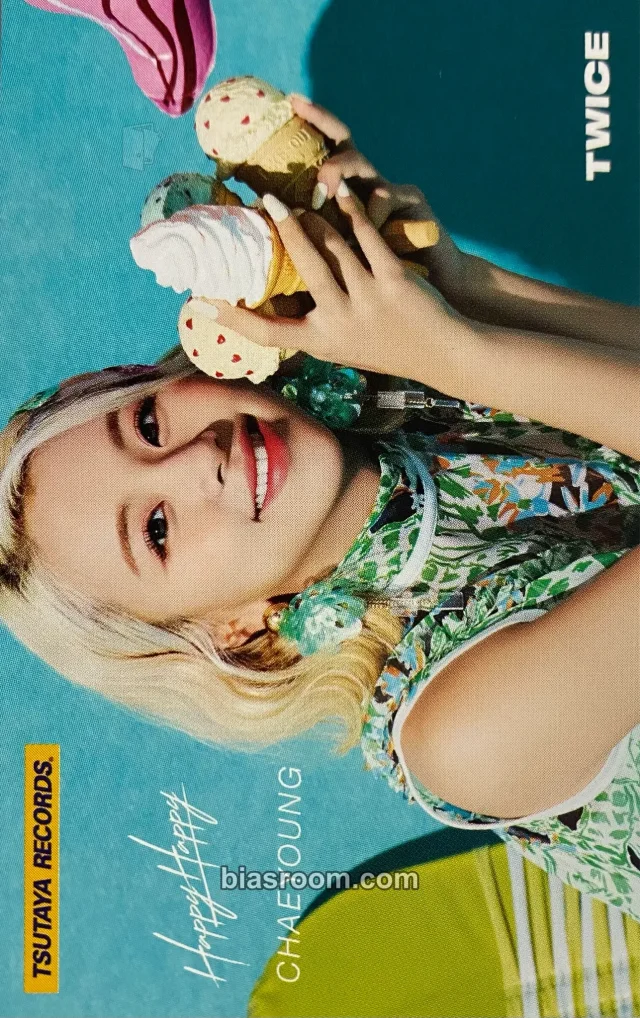 TWICE - Chaeyoung - Happy Happy Album pob (pre-order benefit) japan photocard calendar tsutaya