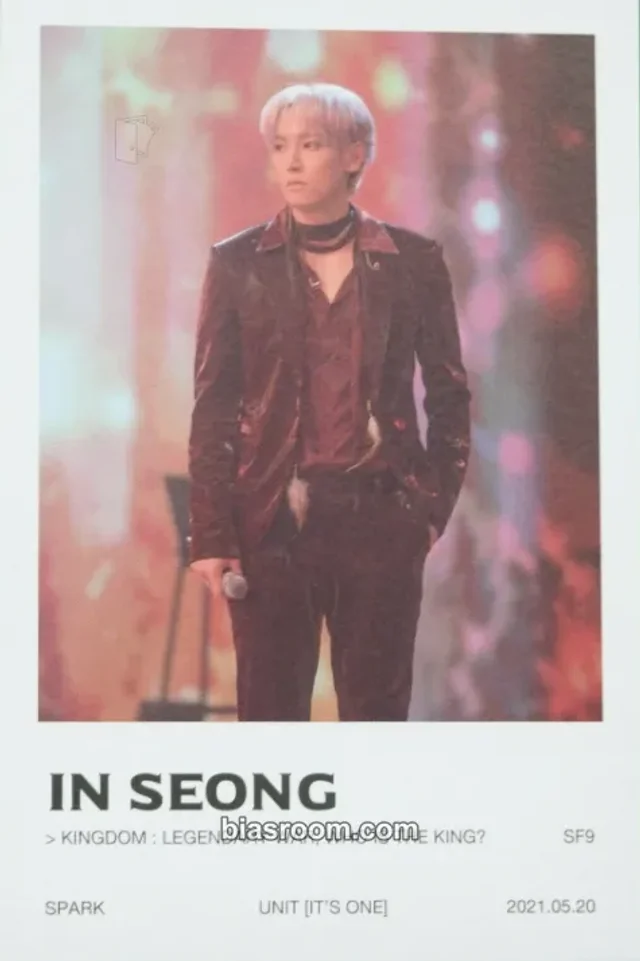 SF9 - Inseong - 2021 KINGDOM : Legendary War Event postcard kingdom: legendary war
