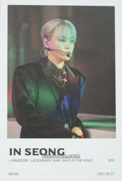 Inseong 2021 KINGDOM : Legendary War Photocard - SF9 - SF9 K-pop photocard