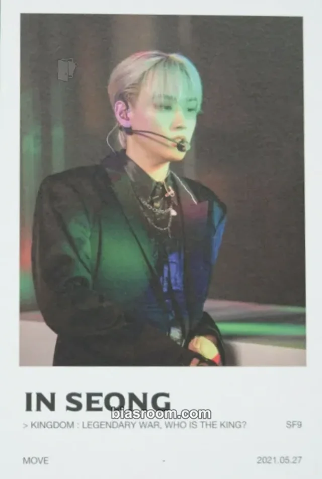 SF9 - Inseong - 2021 KINGDOM : Legendary War Event postcard kingdom: legendary war