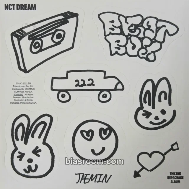NCT DREAM - Jaemin - Beatbox Album album inclusion digipack version sticker sheet