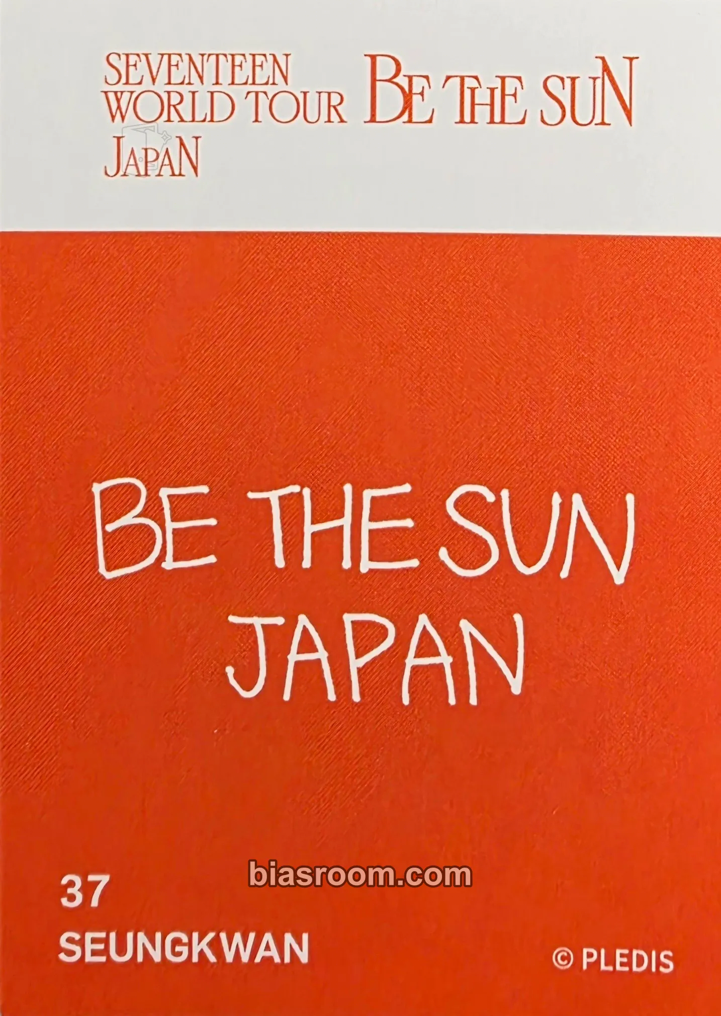 Seungkwan [BE THE SUN] WORLD TOUR Photocard - SEVENTEEN | Bias Room