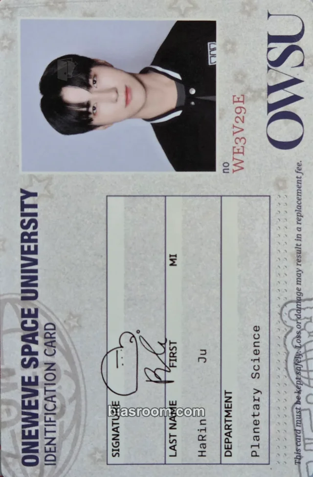 ONEWE - Harin - WEVE 3rd Official Membership Kit WE:ON Other fanclub/membership id card