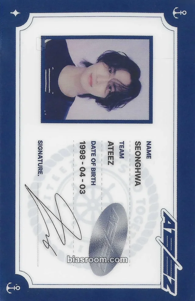 ATEEZ - Seonghwa - ANITEEZ IN ILLUSION Other id card lanyard merch photocard pvc card