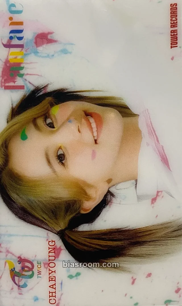 TWICE - Chaeyoung - Fanfare Album pob (pre-order benefit) tower records japan japan transparent/translucent photocard set