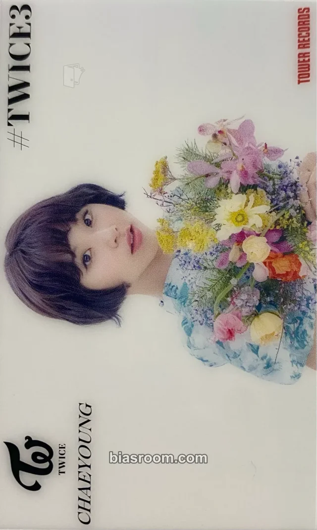 TWICE - Chaeyoung - #TWICE3 Album pob (pre-order benefit) tower records japan transparent/translucent japan photocard set