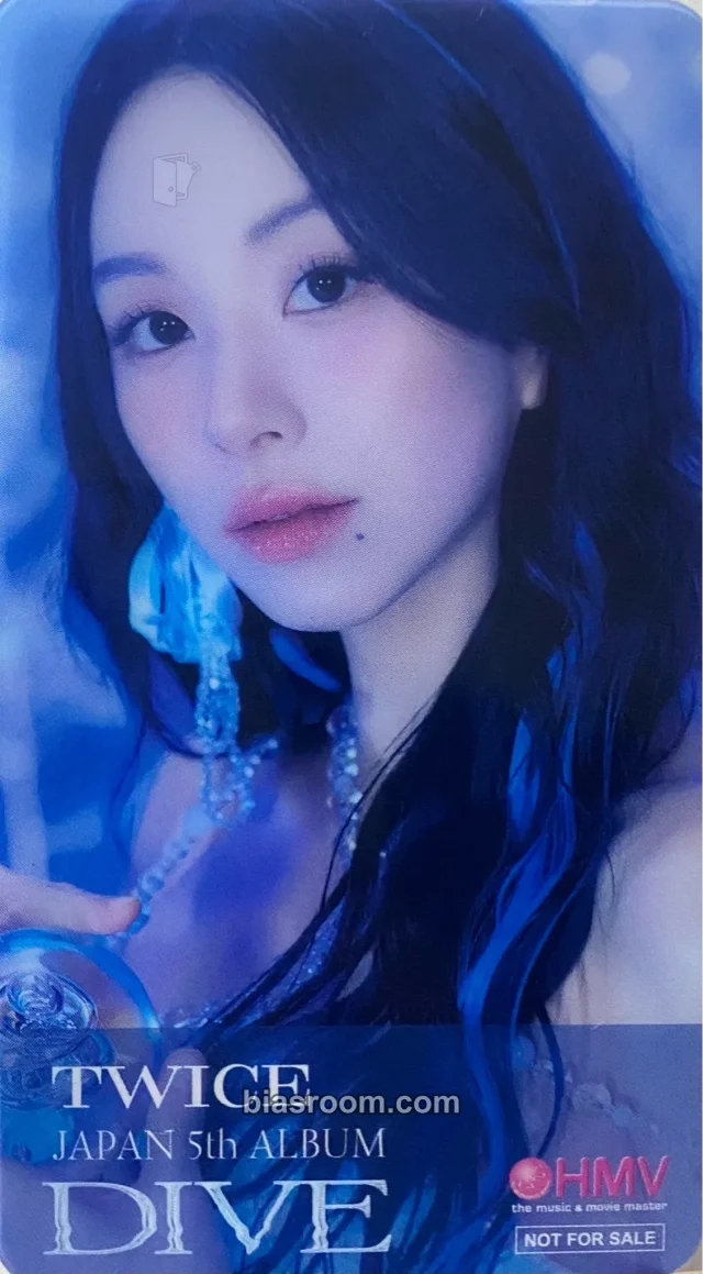 TWICE - Chaeyoung - DIVE Album pob (pre-order benefit) hmv japan bookmark japan transparent/translucent