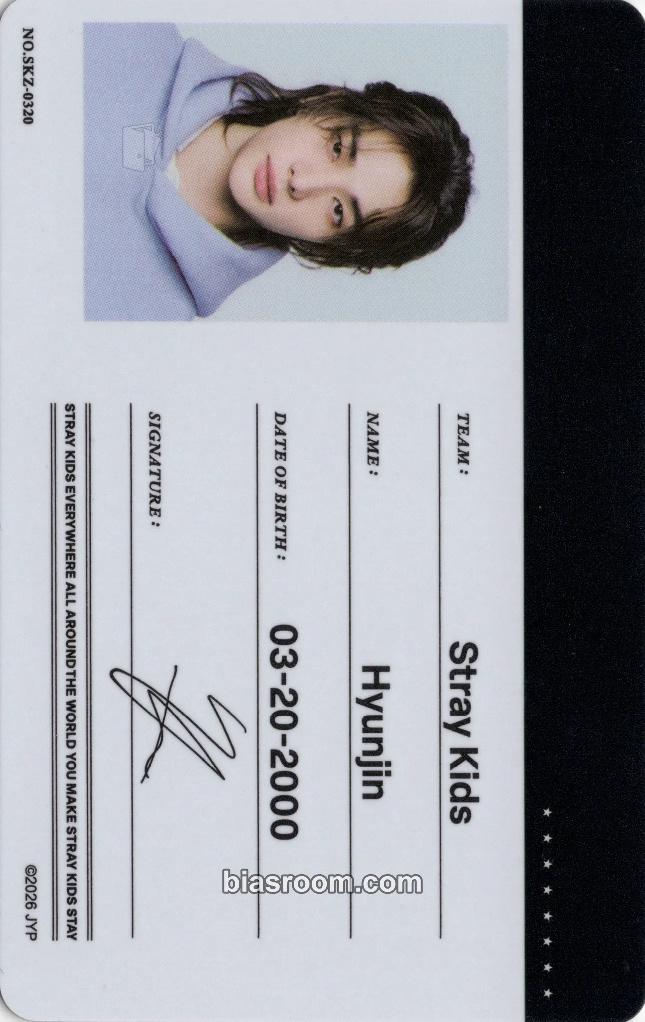 Hyunjin RUN IT World Tour Photocard - Stray Kids - Stray Kids K-pop photocard