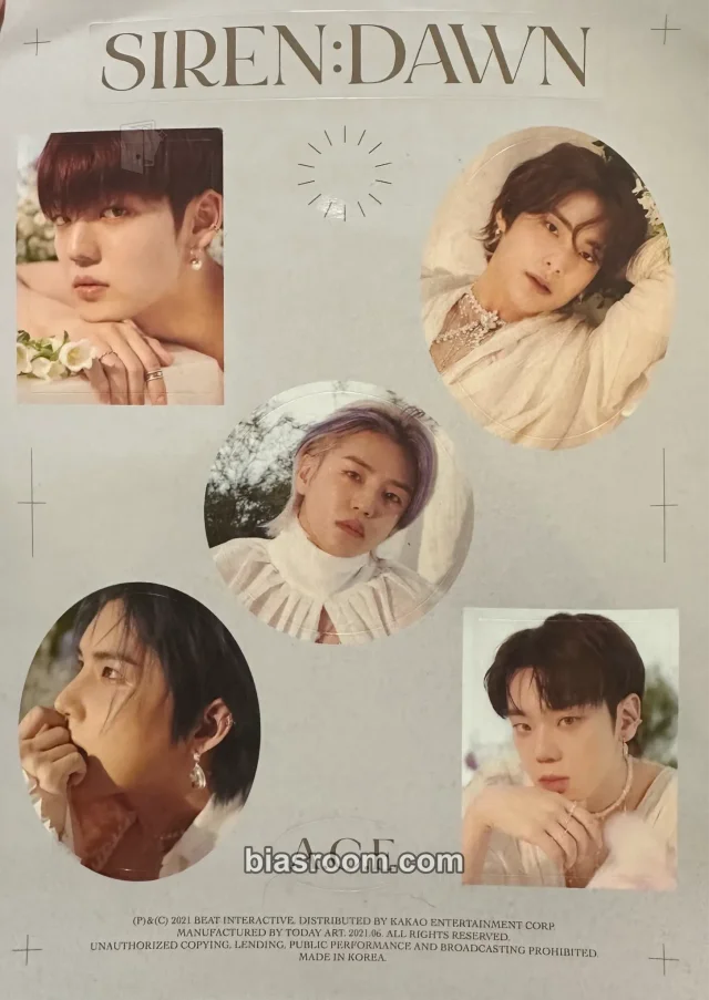 A.C.E - SIREN : DAWN Album album inclusion sticker sheet sun version