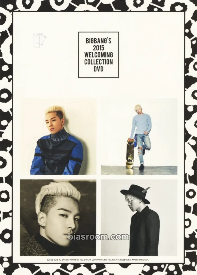 BIGBANG - Taeyang - 2015 Welcoming Collection DVD Other sticker sheet japanese version