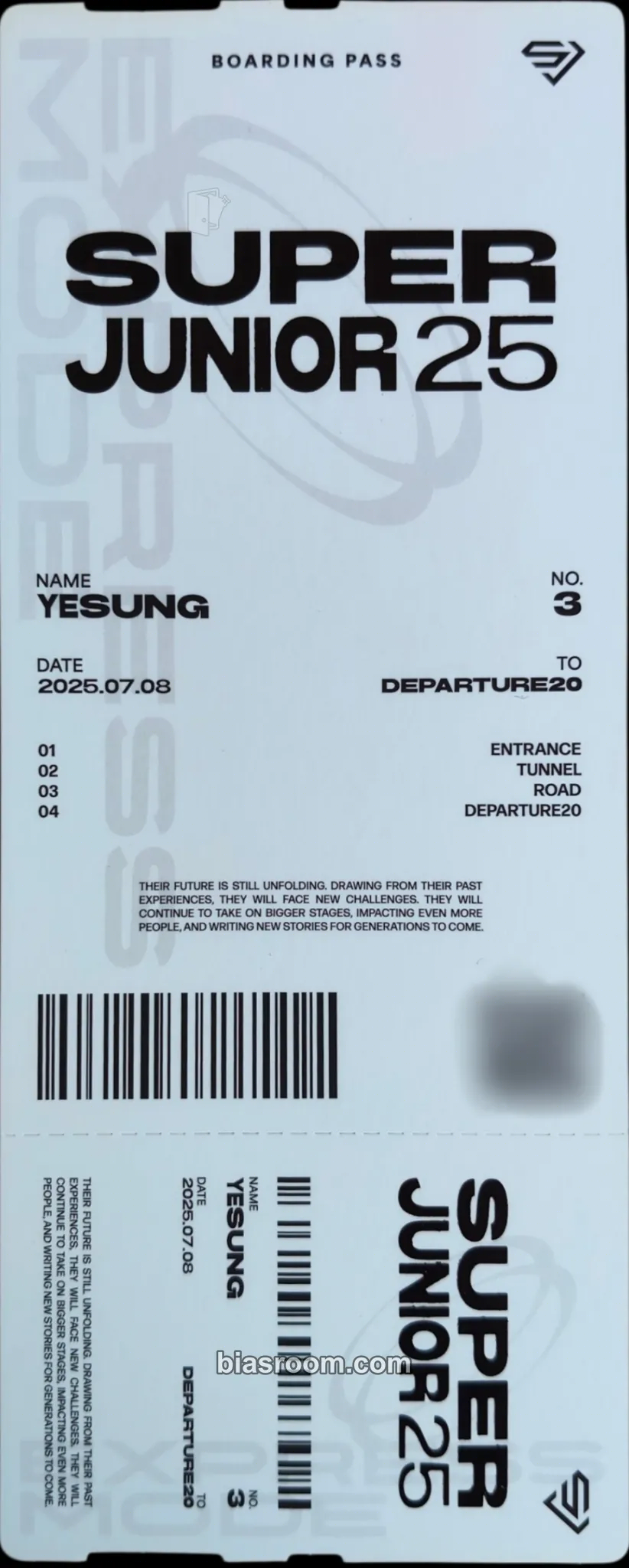 Yesung Super Junior25 Photocard - SUPER JUNIOR - SUPER JUNIOR K-pop photocard