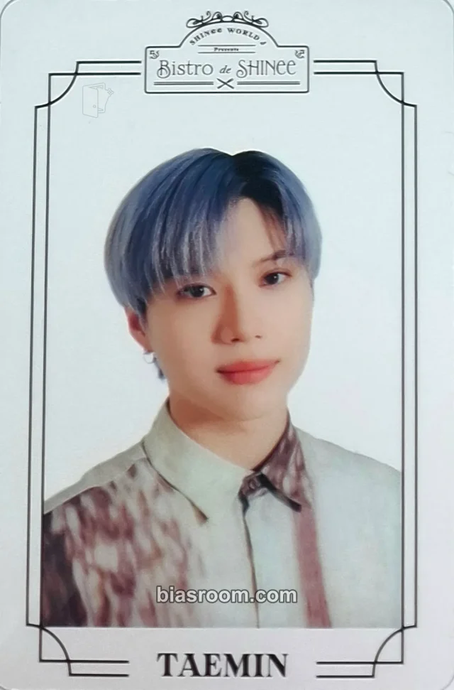 SHINee - Taemin - SHINee World J Presents ~ Bistro de SHINee Event merch photocard trading card transparent/translucent