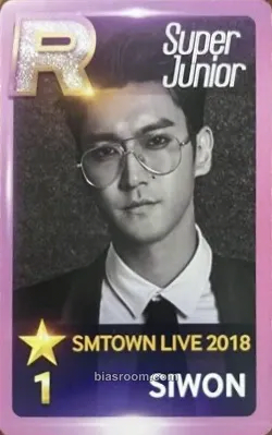 Siwon SUPERSTAR SMTOWN Photocard - SUPER JUNIOR - SUPER JUNIOR K-pop photocard