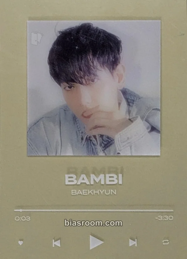 EXO - Baekhyun - Bambi Album transparent/translucent photobook version album inclusion