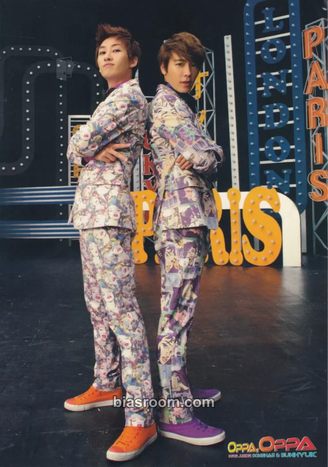 SUPER JUNIOR - Donghae & Eunhyuk - Oppa, Oppa - Japan Ed. (D&E Unit) Album postcard jpfc (japan fanclub) japanese album pob (pre-order benefit) message card sub-unit album