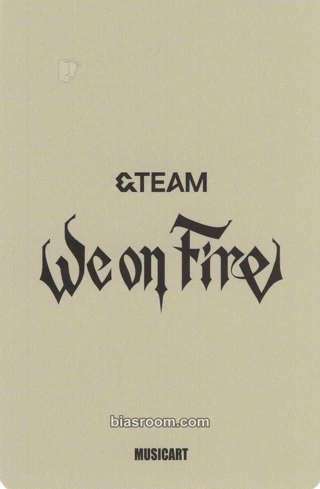 Nicholas We on Fire Photocard - &TEAM | Bias Room