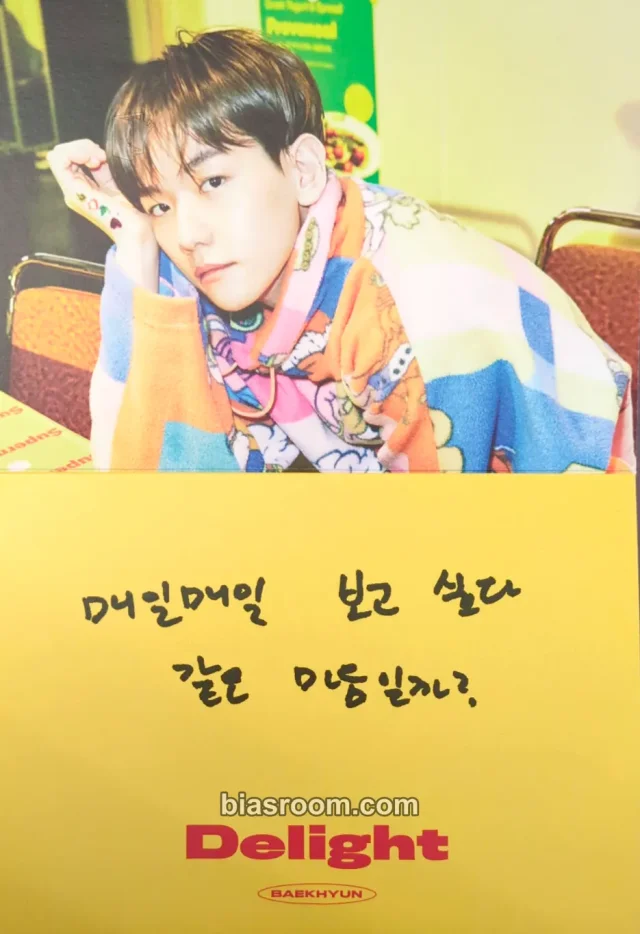 EXO - Baekhyun - Delight Album message card album inclusion cinnamon version