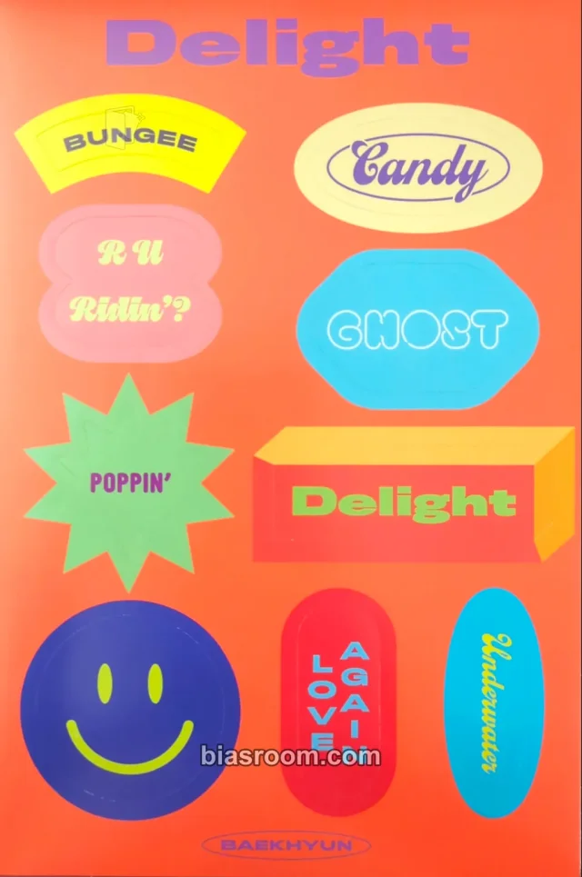 EXO - Baekhyun - Delight Album sticker sheet album inclusion cinnamon version