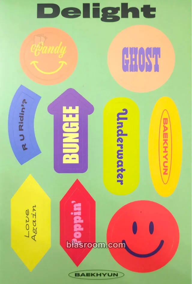 EXO - Baekhyun - Delight Album album inclusion mint version sticker sheet