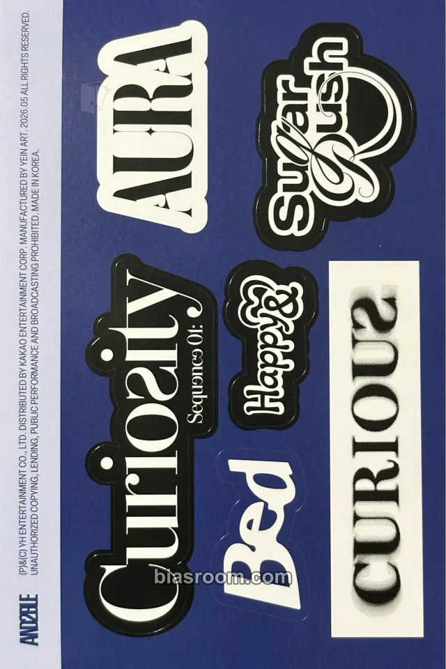 AND2BLE - Sequence 01: Curiosity Album album inclusion sticker sheet gazed version item set