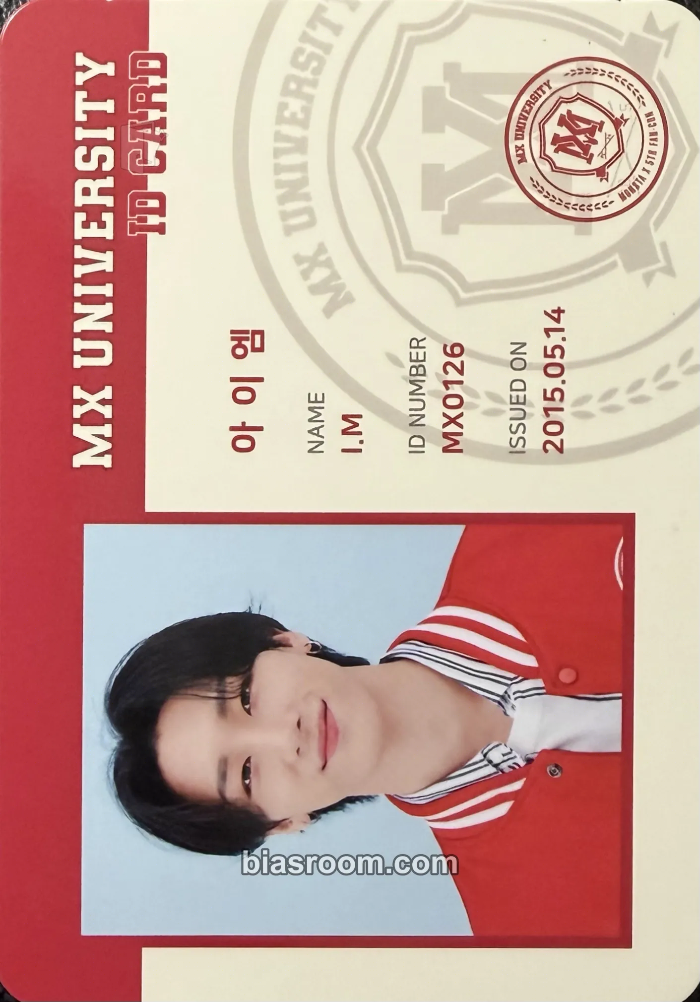 I.M MX University - 2021 Fan Con Photocard - MONSTA X - MONSTA X K-pop photocard